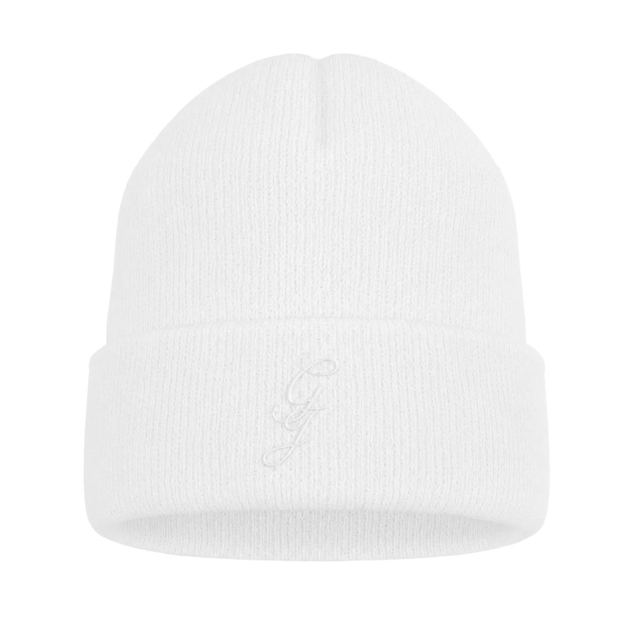 White beanie on a transparent background