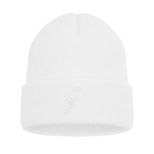 White beanie on a transparent background